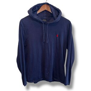 Navy Polo Ralph Lauren Pullover Hoodie Size M